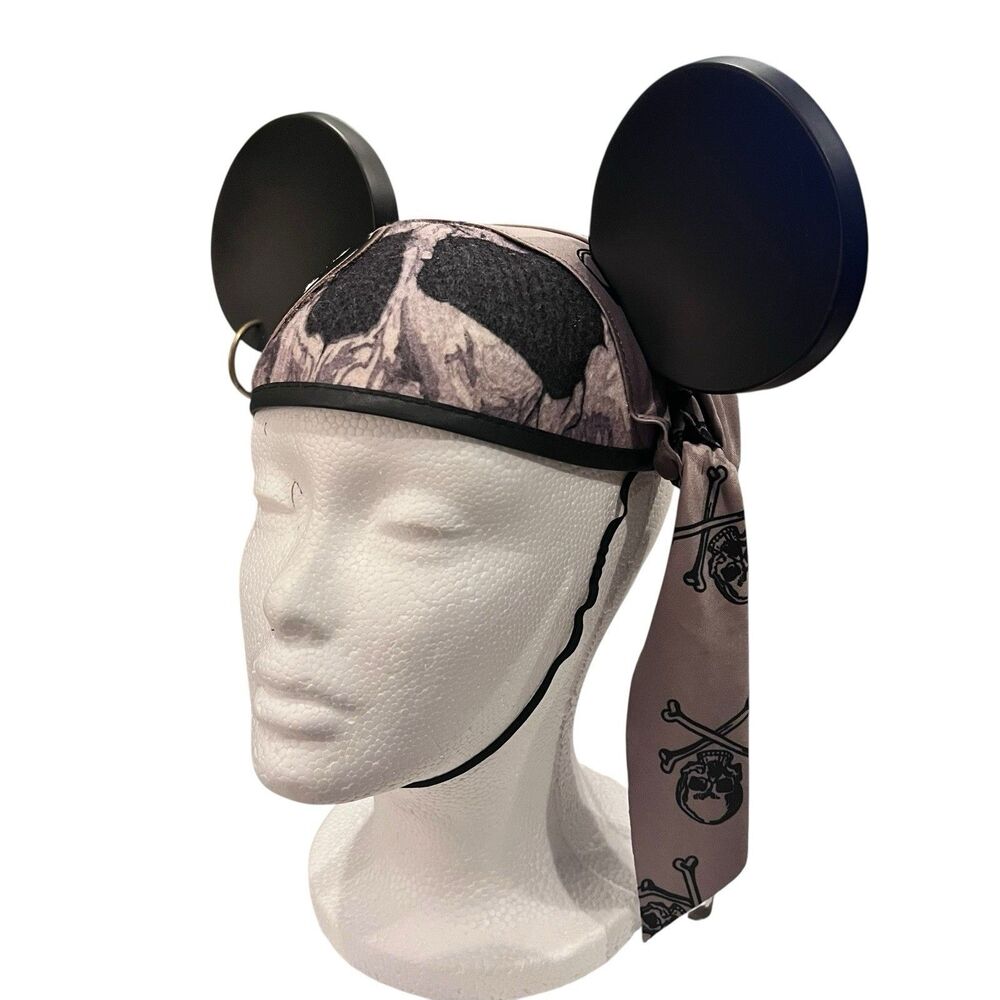 Disney Parks Gray Pirates of the Caribbean Mickey Mouse Ears Hat - Picture 2 of 6